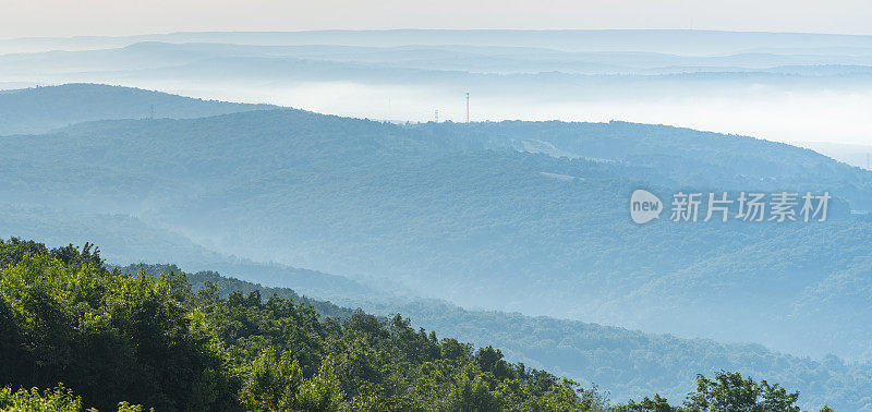 Jim Thorpe (Mauch Chunk)从Flagstaff俯瞰Lehigh Gap